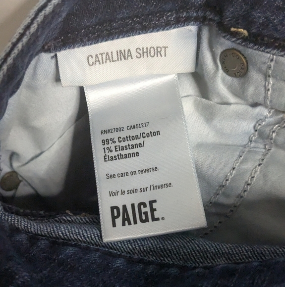 Paige Catalina cut off denim jean shorts - size 28 - Picture 5 of 7